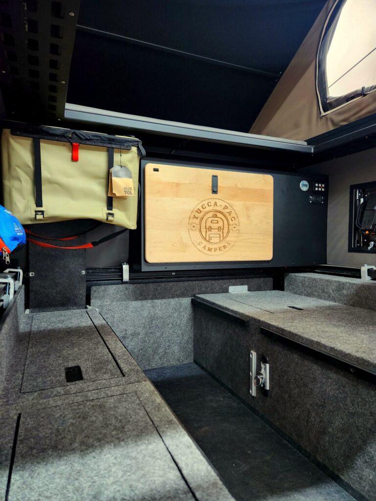Interior Yucca-Pac Truck Camper Canopy Adventure Camper System